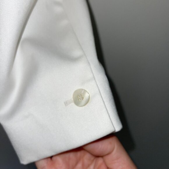 Jones New York Collection Suit Jacket Womens Size 10 Double Breasted White - Picture 7 of 12